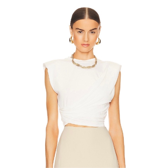 Jonathan Simkhai White Short Sleeve Top - Picture 1 of 5